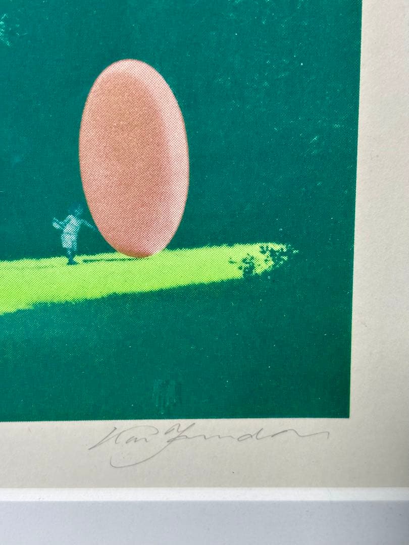 #安田侃 『ボーボリ公園　少女』シルクスクリーン、リトグラフ作品 額装付き