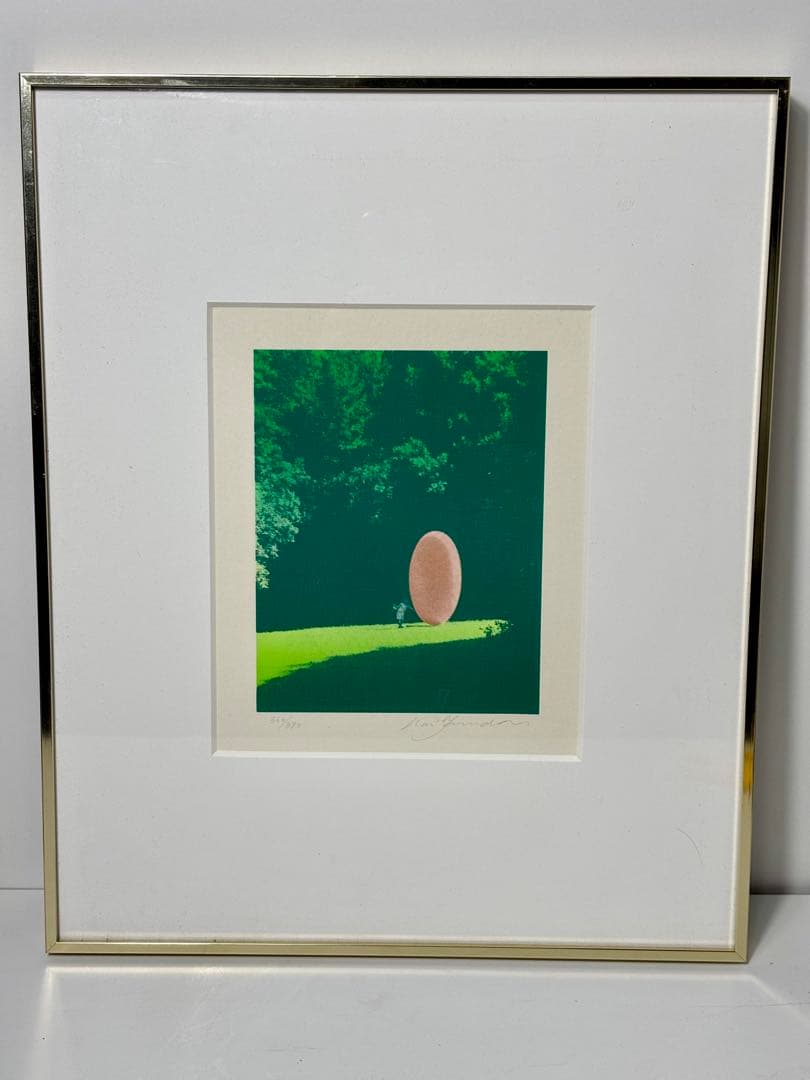 #安田侃 『ボーボリ公園　少女』シルクスクリーン、リトグラフ作品 額装付き