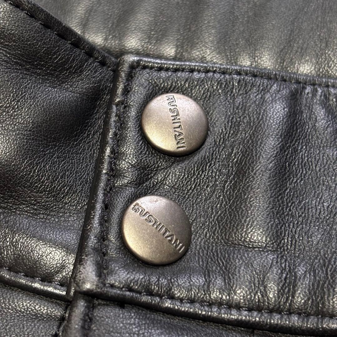 【超希少】クシタニ 牛革 レザーパンツ ブラック ウエストベルト付き Lサイズ