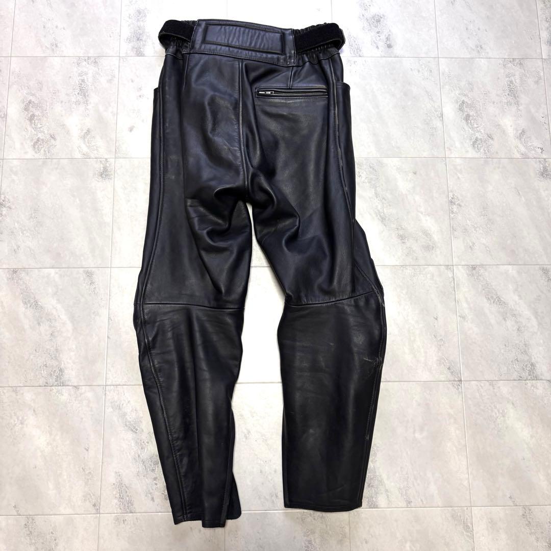 【超希少】クシタニ 牛革 レザーパンツ ブラック ウエストベルト付き Lサイズ