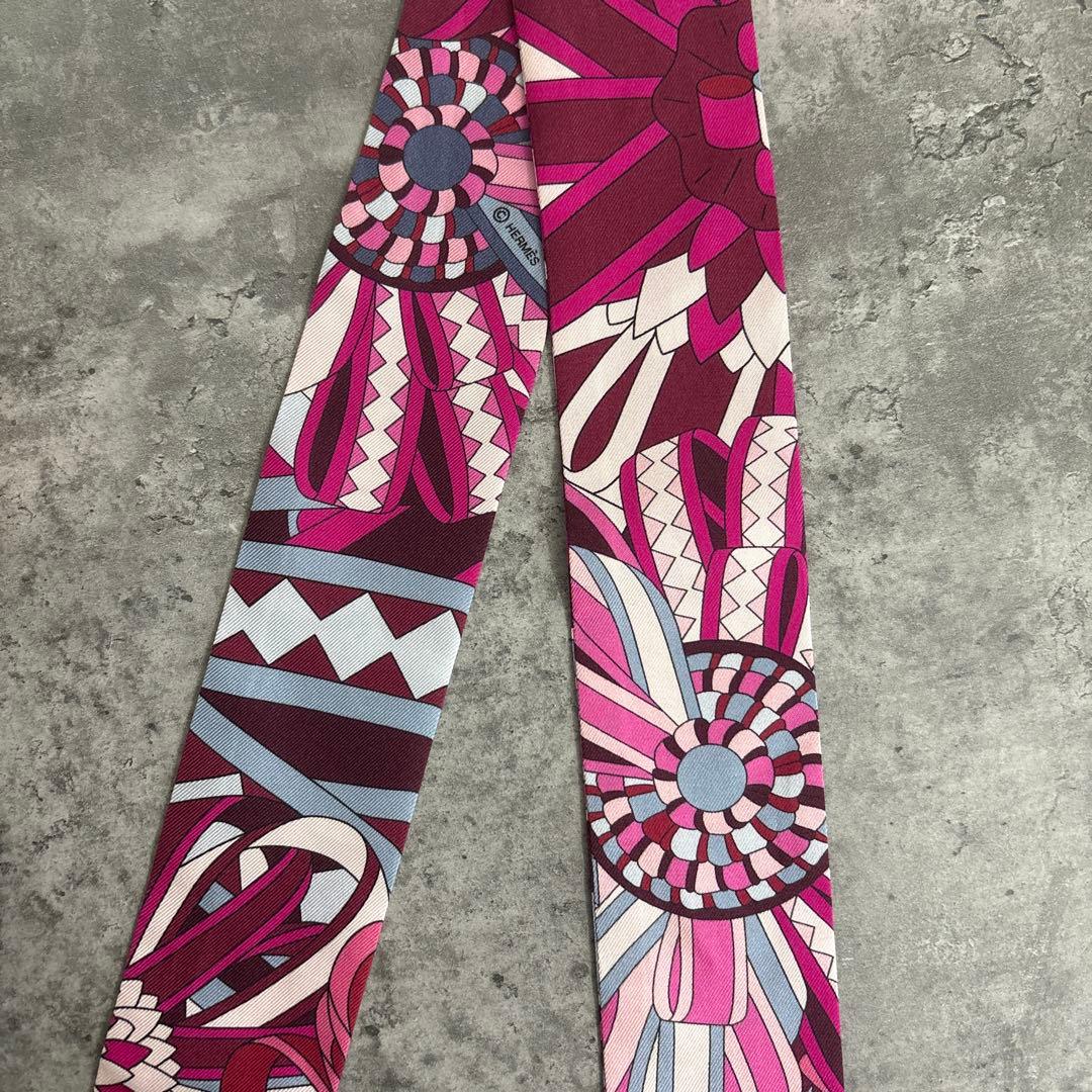 エルメス　ツイリー　馬への表彰　ピンク　スカーフ