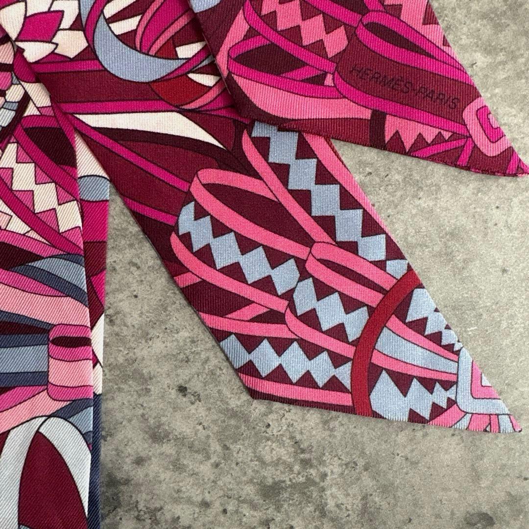 エルメス　ツイリー　馬への表彰　ピンク　スカーフ