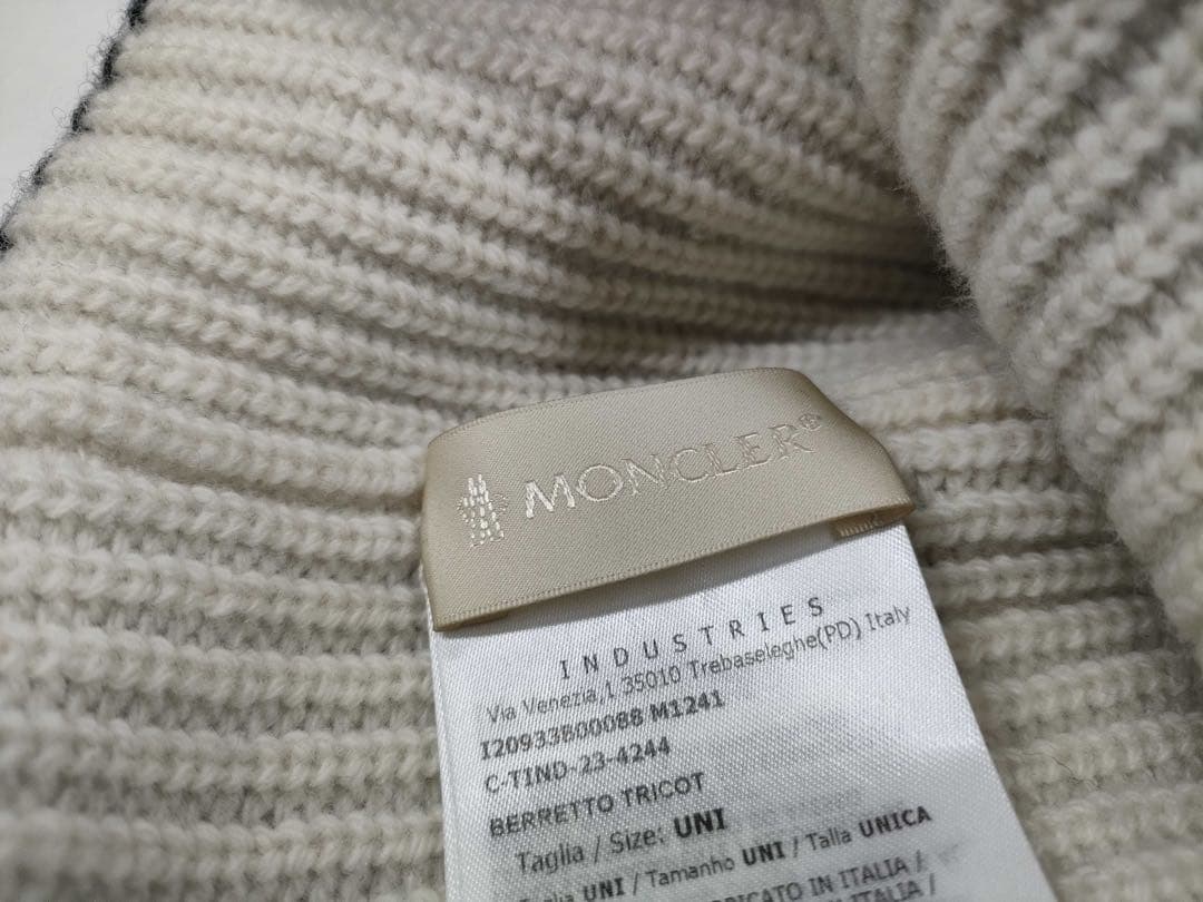 美品✨MONCLER モンクレール ニット帽 帽子 ブラック