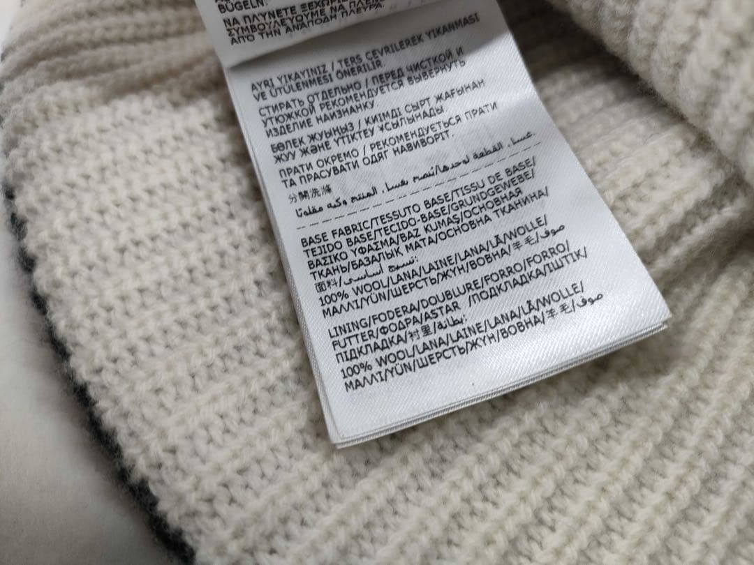 美品✨MONCLER モンクレール ニット帽 帽子 ブラック