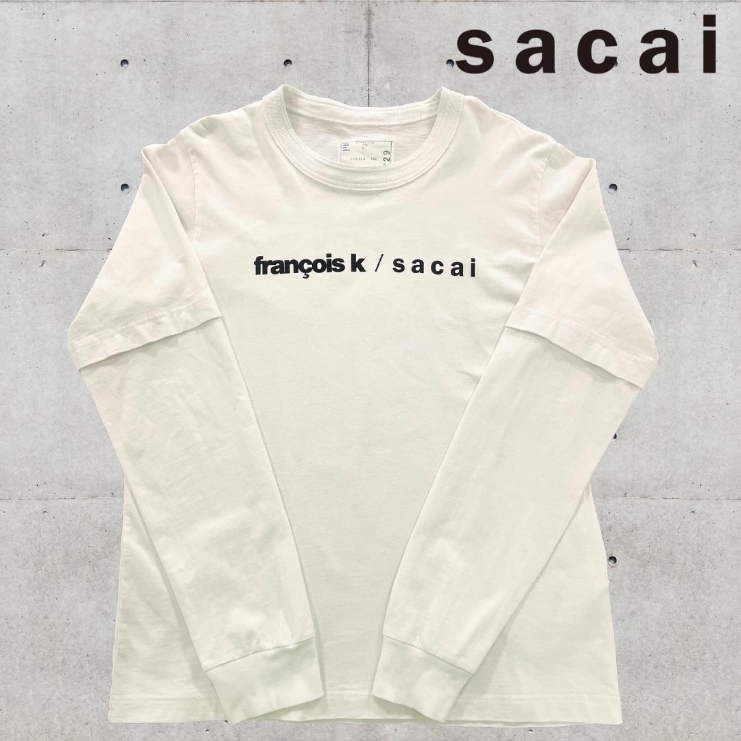 ロンT フェイクレイヤード 白 sacai コラボ francois K