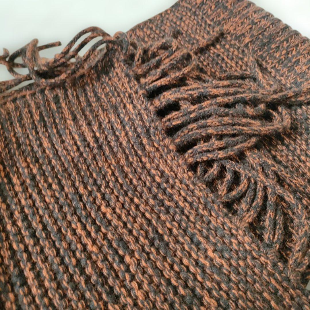 美品✨ルイヴィトン　 カシミヤ100%ロングマフラー ブラウンオレンジ