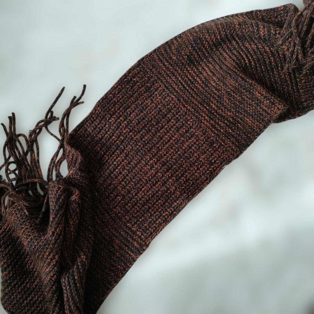 美品✨ルイヴィトン　 カシミヤ100%ロングマフラー ブラウンオレンジ