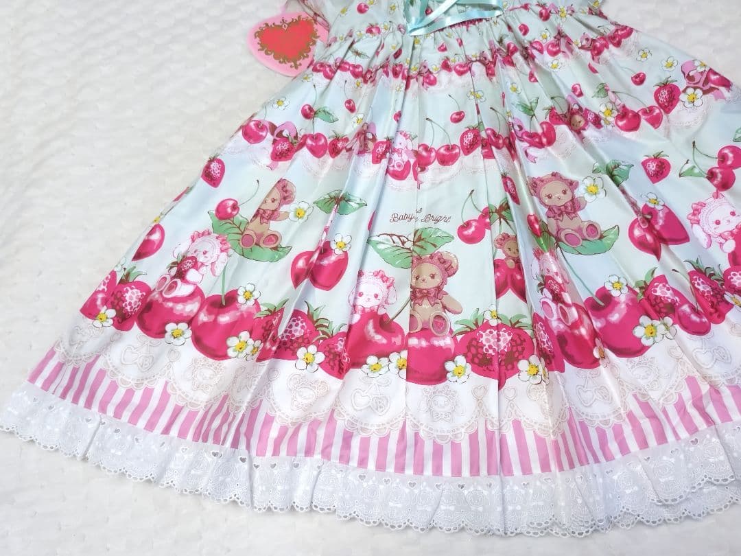 くみゃちゃんのCherry♡Strawberry ジャンパースカート ミント