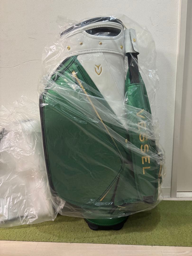VESSEL ゴルフバッグ グリーン/ホワイト