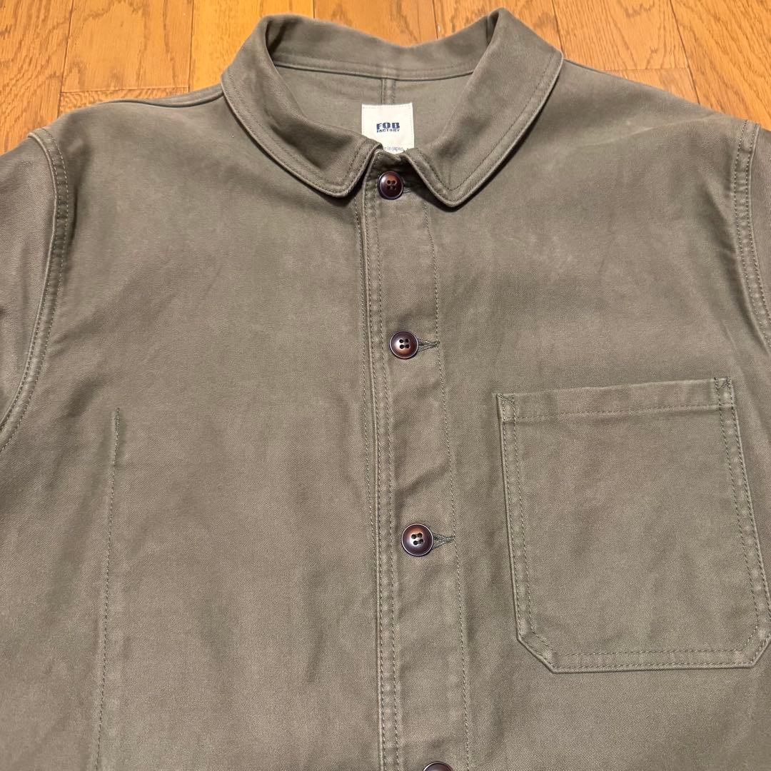 Fob Factory F2373 フレンチ モールスキン ジャケット　オリーブ