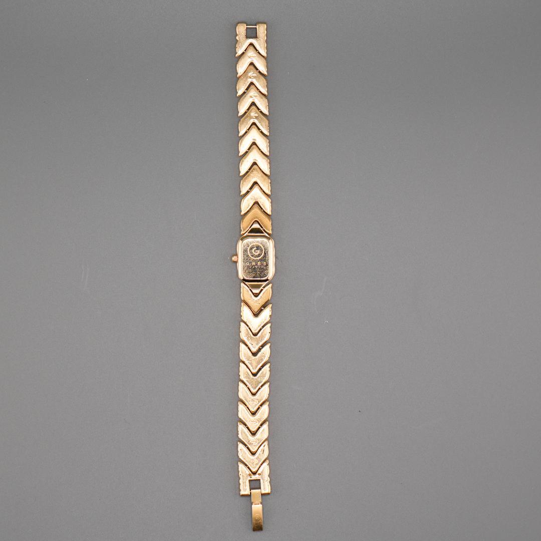 美品 GRES 1P ゴールド ブレスレッド 腕時計 電池新品 クォーツ