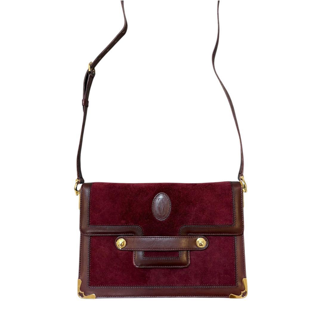 【鑑定済】Cartier マストライン ヴィンテージ ショルダーバッグ