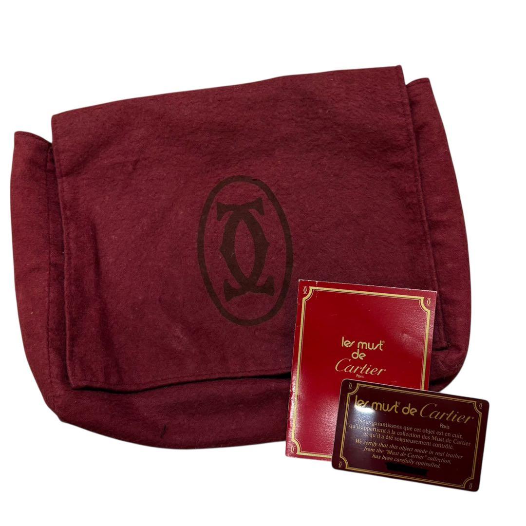 【鑑定済】Cartier マストライン ヴィンテージ ショルダーバッグ