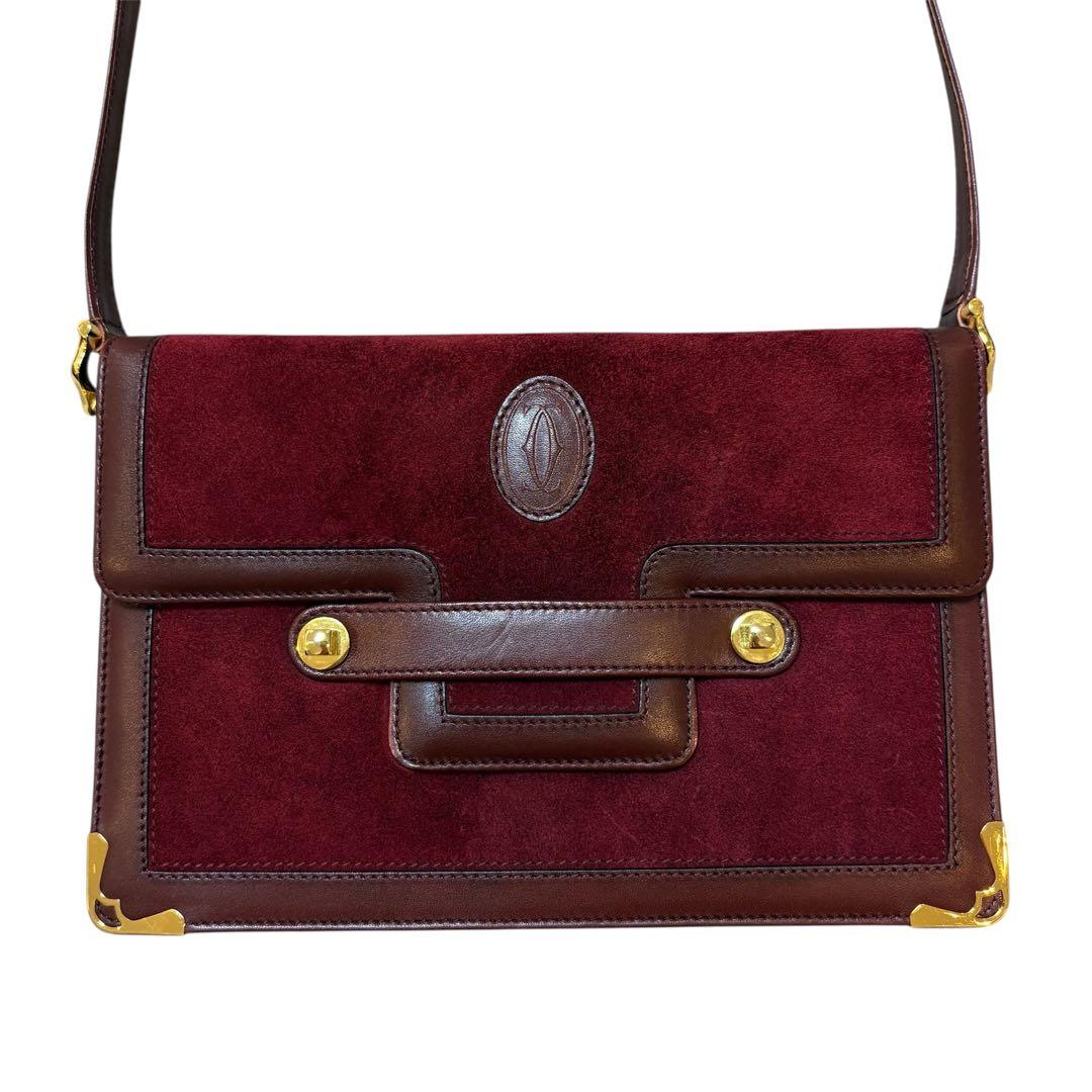 【鑑定済】Cartier マストライン ヴィンテージ ショルダーバッグ