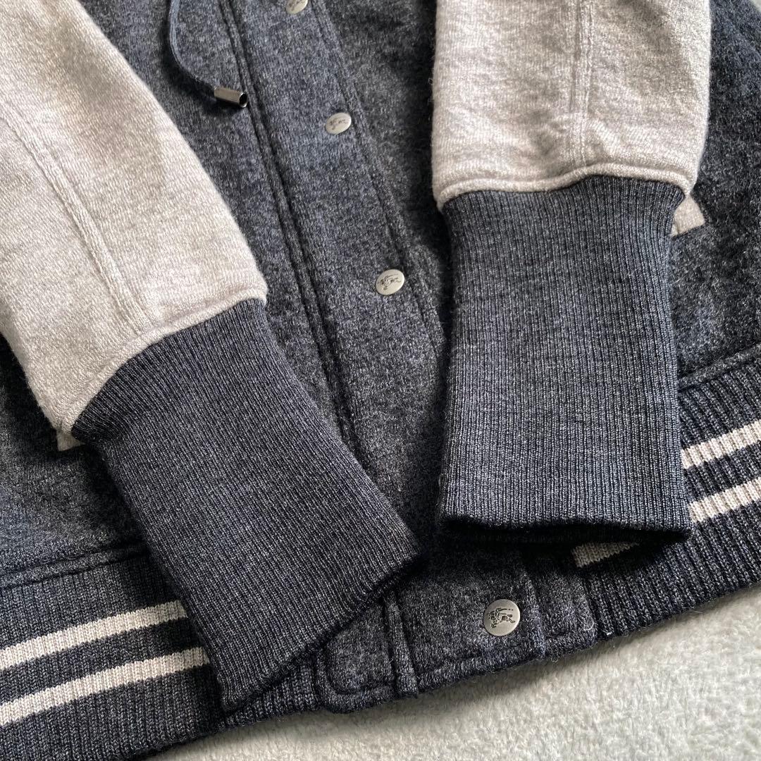 美品✨バーバリーブルーレーベル スタジャン ニット フード付 ノバチェック 38