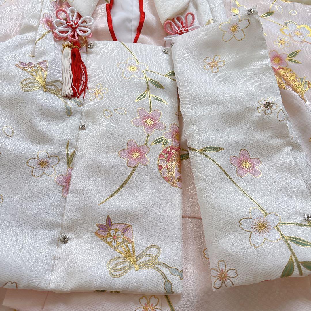 キョウエツ 七五三 3歳 女の子 着物 被布 小物 フルセット 薄ピンク