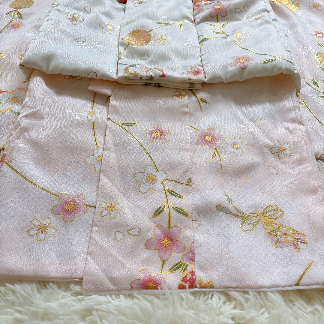 キョウエツ 七五三 3歳 女の子 着物 被布 小物 フルセット 薄ピンク