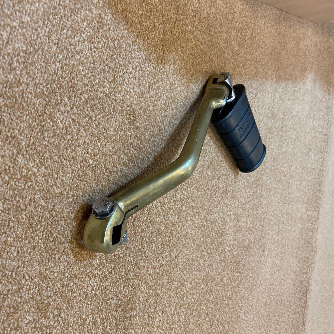 ハーレー チョッパー 希少 ブラス 真鍮 キックアーム 純正ペダル付