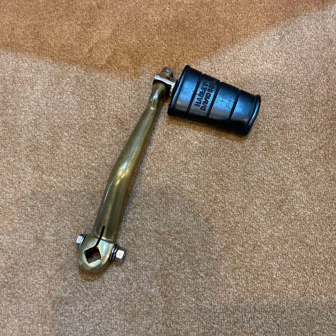 ハーレー チョッパー 希少 ブラス 真鍮 キックアーム 純正ペダル付