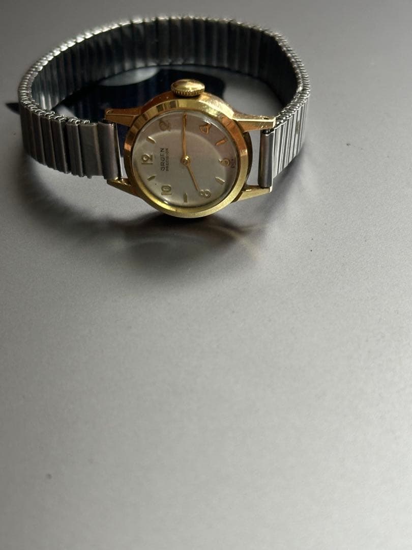 GRUEN 手巻き時計 ケース直径25mm(ジャンク)金18k