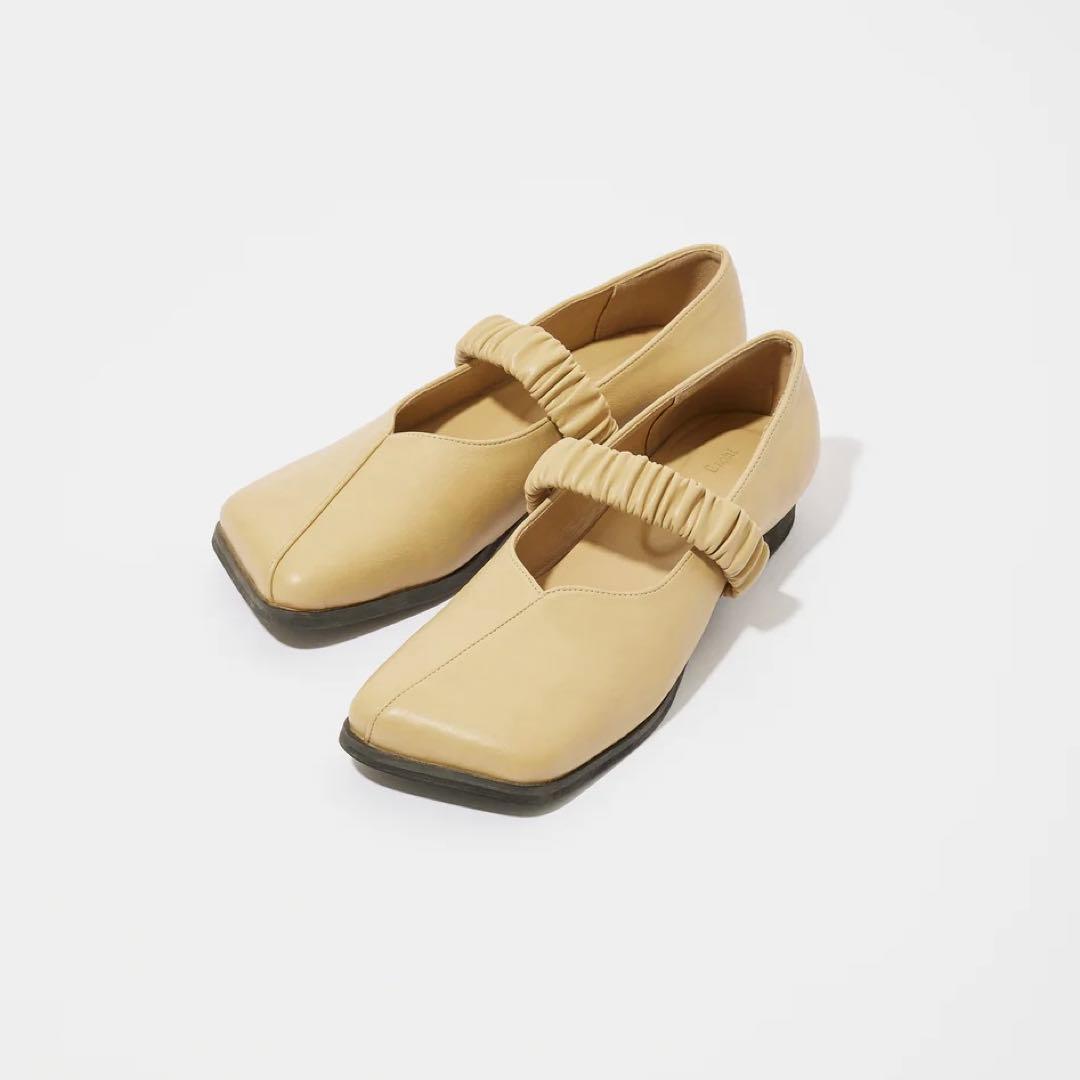【専用出品】Eaphi SQUARE TOE SHOES サンドイエロー 36