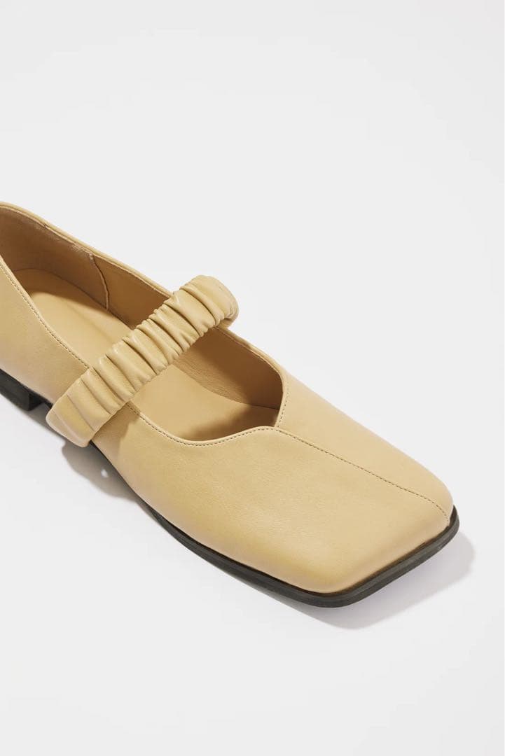 【専用出品】Eaphi SQUARE TOE SHOES サンドイエロー 36