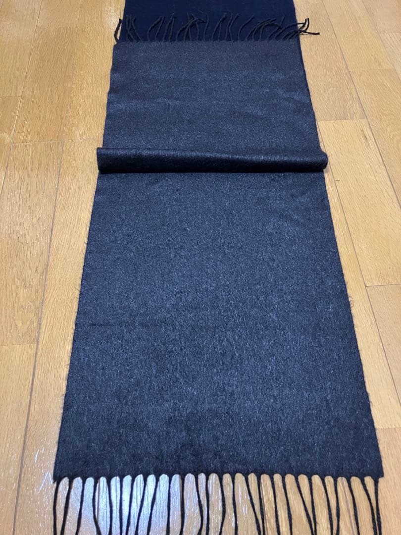 【新品】PIACENZA ピアチェンツァ カシミヤ マフラー濃紺/ダークグレー