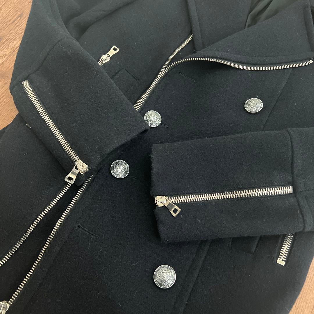 【最終値下げ・入手困難】BALMAIN ジップ ピーコート