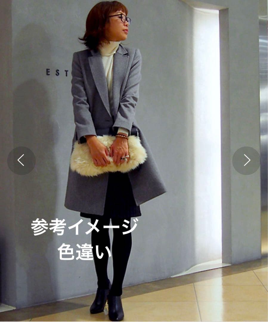 価格交渉可 美品 エストネーション ウールビーバーメルトン チェスターコート 黒