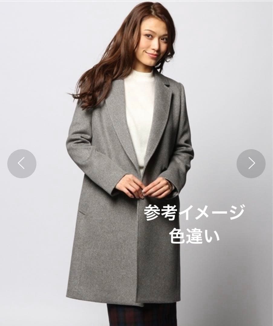 価格交渉可 美品 エストネーション ウールビーバーメルトン チェスターコート 黒