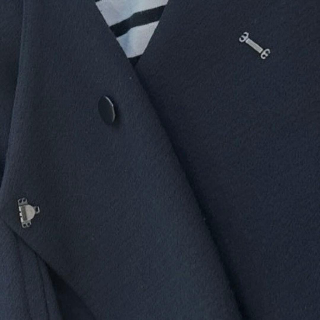 マルティニーク購入　ヴェロニクルロワの上品ノーカラーウールコート20万　黒