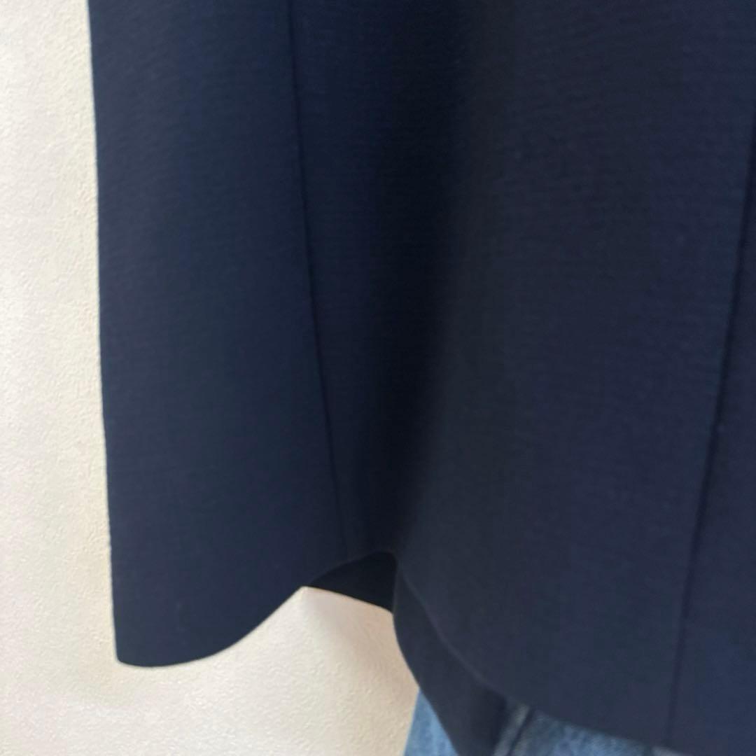 マルティニーク購入　ヴェロニクルロワの上品ノーカラーウールコート20万　黒