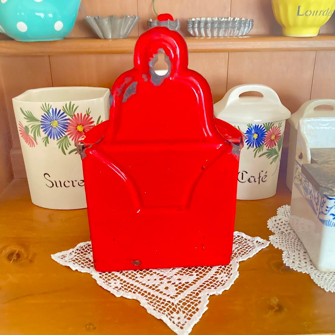 お値下げ＆特別なおまけ付きꕤ︎︎ フランスアンティーク ꕤ︎︎ Sel(お塩)ホウロウ缶