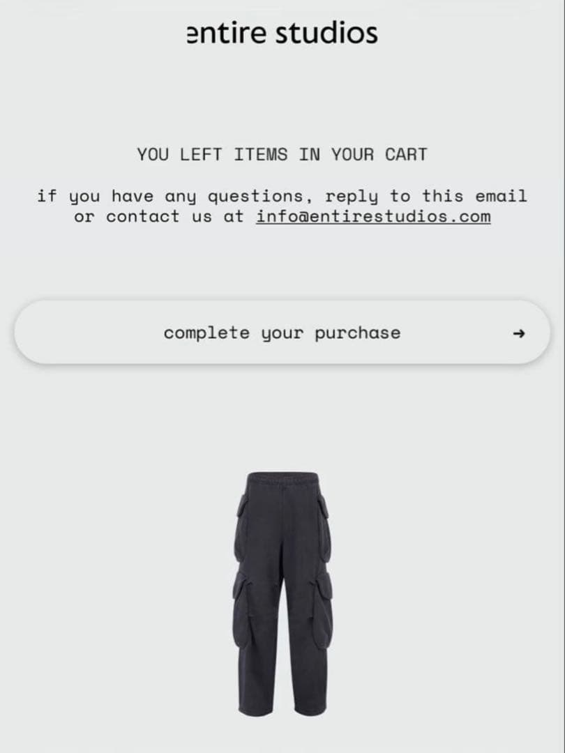 Entire Studios スウェット カーゴ パンツ オリーブ O代官山