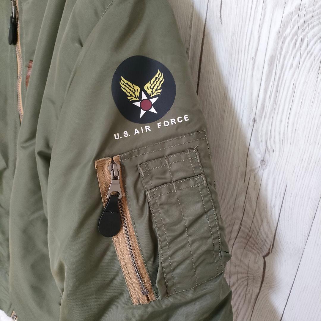 フライトジャケット ミリタリージャケット MA-1 USAIRFORCE カーキ