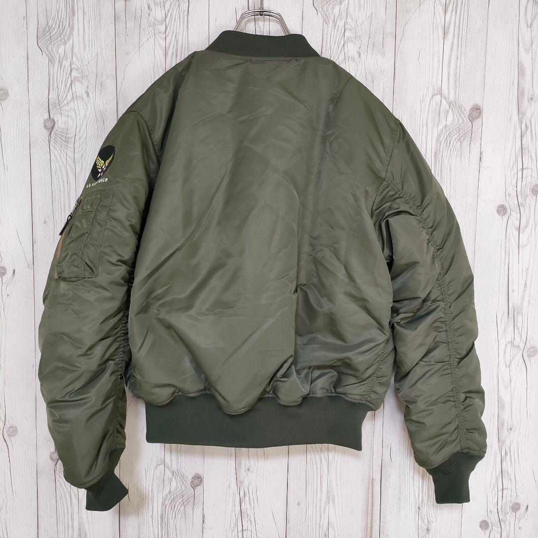 フライトジャケット ミリタリージャケット MA-1 USAIRFORCE カーキ