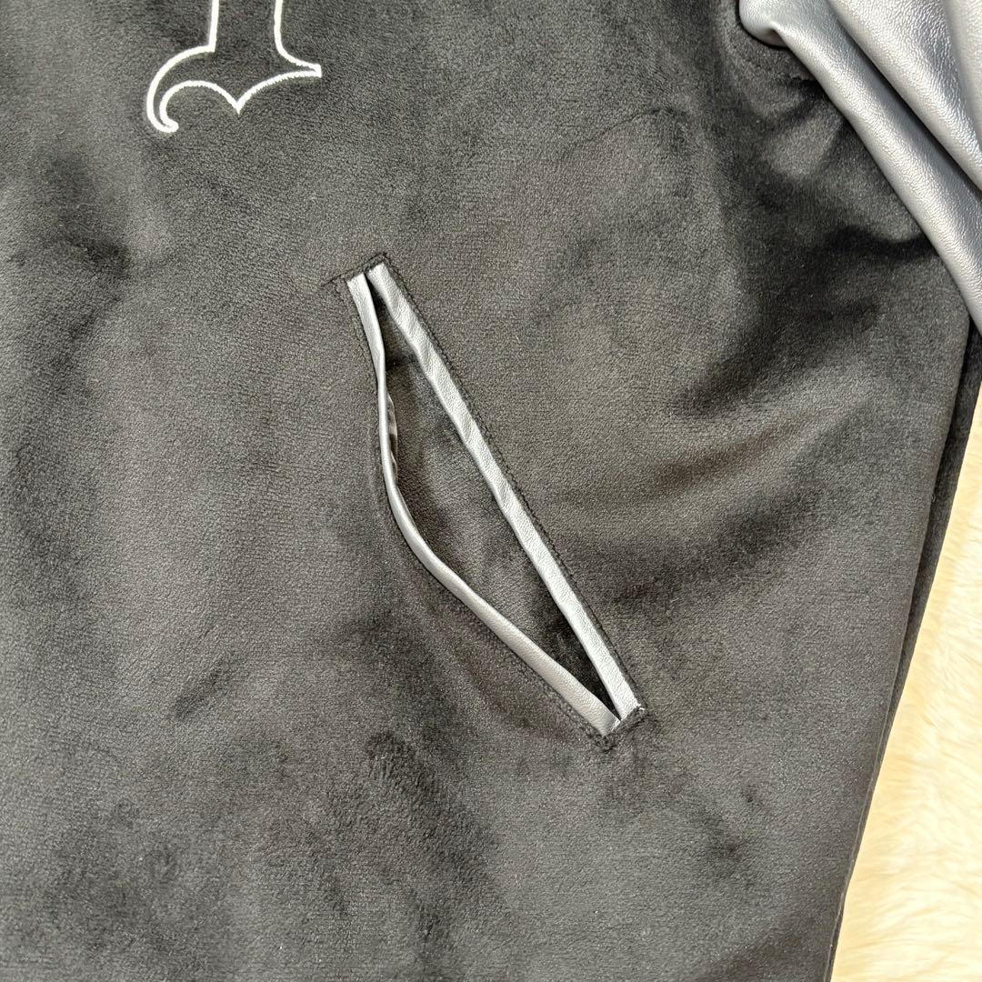 【美品】韓ドル着用 MZ LVT VARSITY JACKETチャコール 秋冬