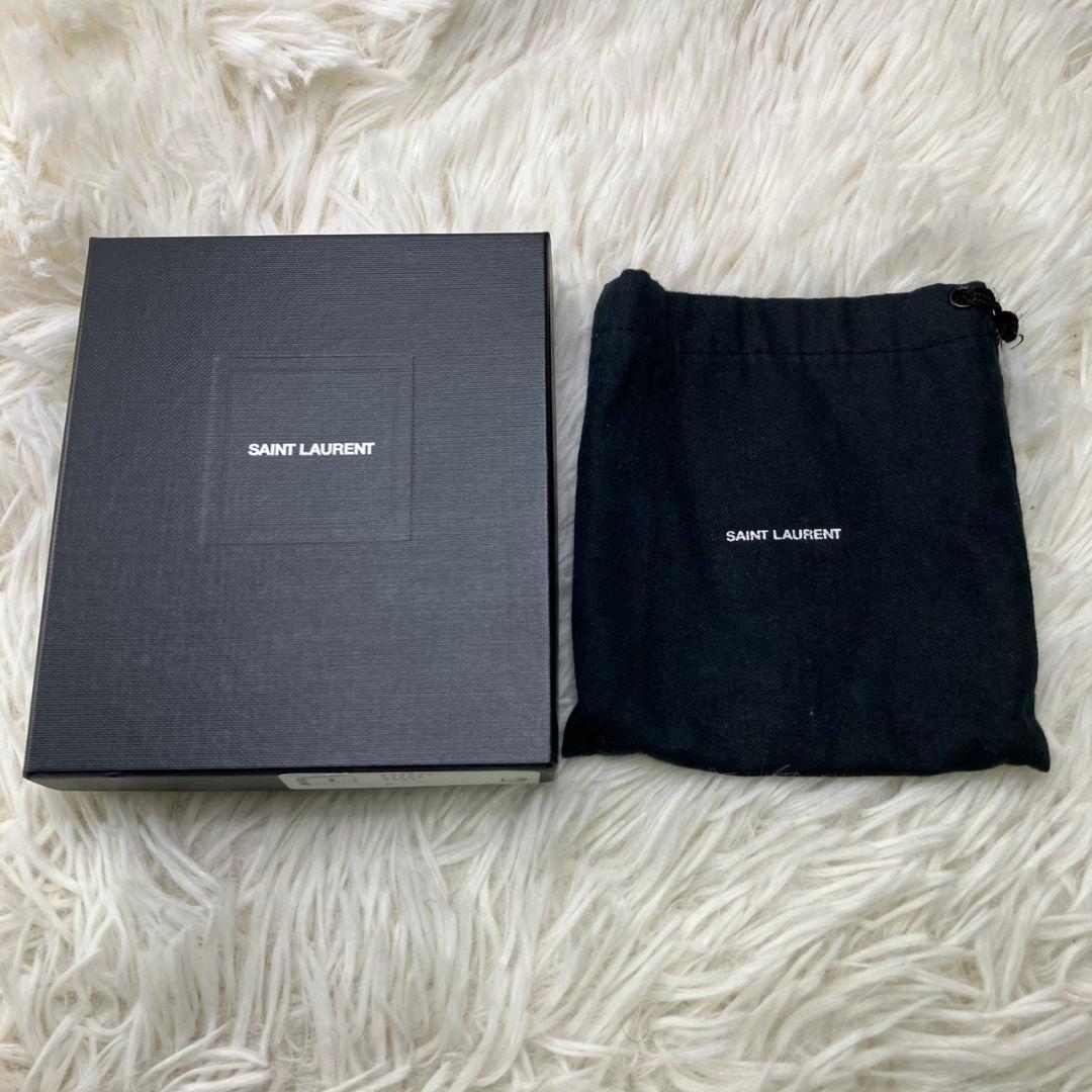 サンローラン ケース ラウンドジップ カサンドラ YSLロゴ キルティング