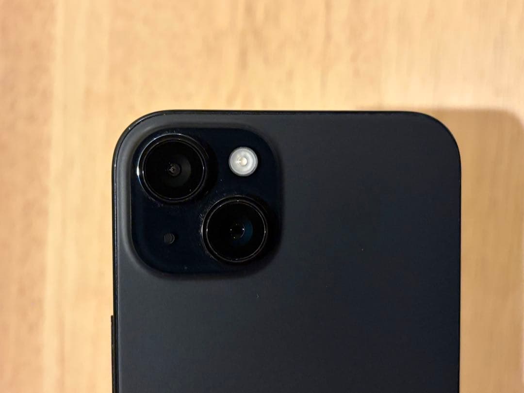 iPhone15Plus128GBブラックSIMフリーファインウーブンケース付き