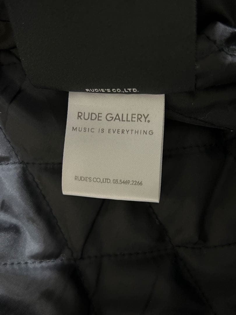 RUDE GALLERY カウレザー 切替 アワードジャケット ブラック L