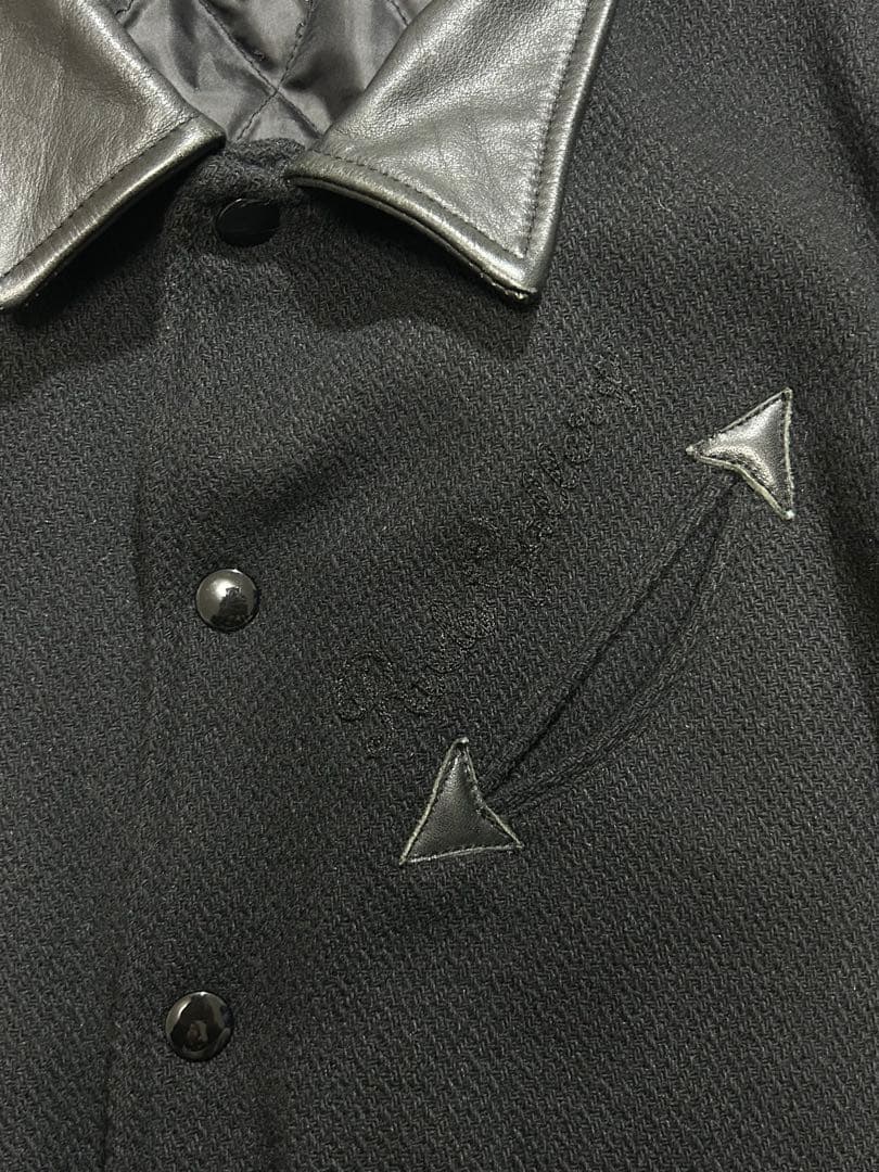 RUDE GALLERY カウレザー 切替 アワードジャケット ブラック L