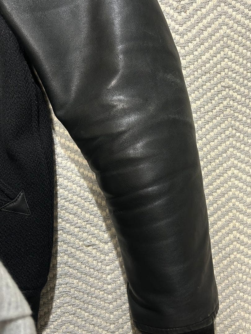 RUDE GALLERY カウレザー 切替 アワードジャケット ブラック L