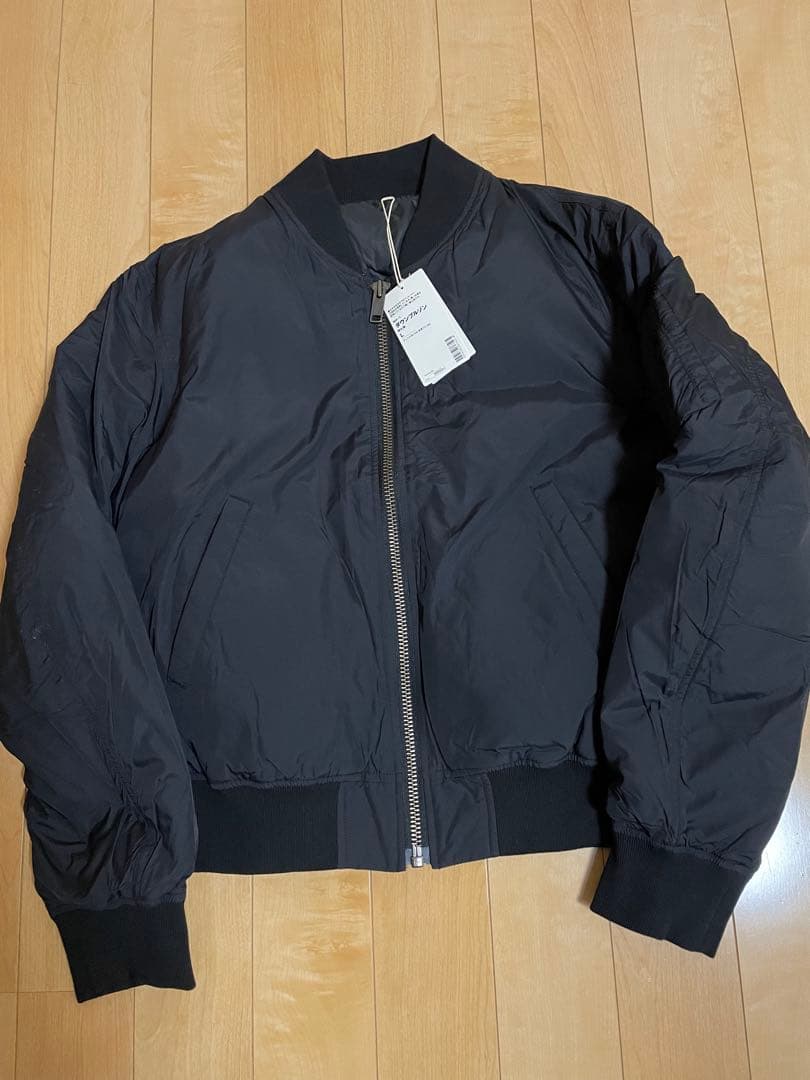 1/12まで値下　新品　MUJI Labo MA-1 ブラックジャケット L 黒