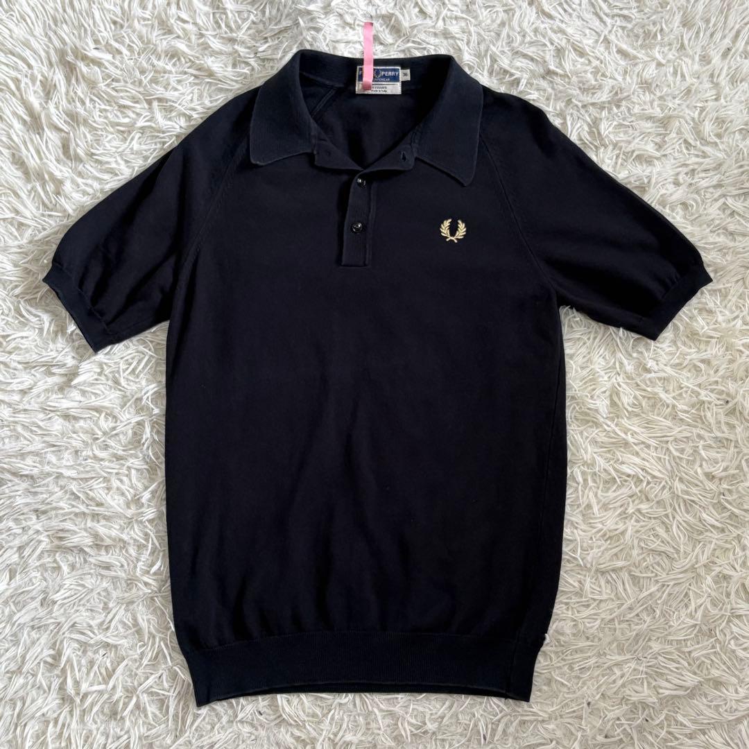フレッドペリー イタリア製 ニットポロ サマーニット　クリーニング済み