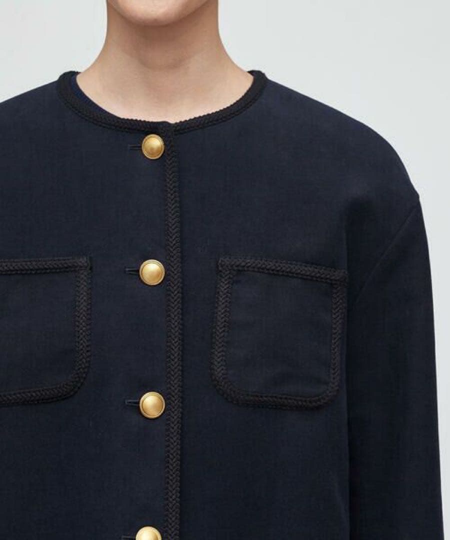 新品☆TOMORROWLAND コットンモールスキン クルーネックジャケット