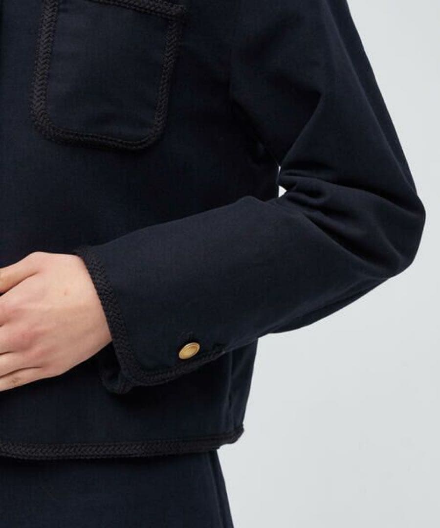 新品☆TOMORROWLAND コットンモールスキン クルーネックジャケット