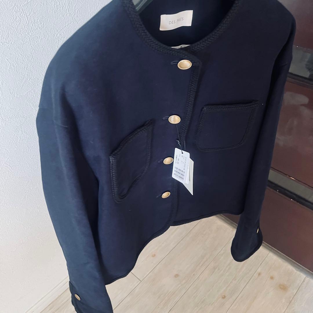 新品☆TOMORROWLAND コットンモールスキン クルーネックジャケット