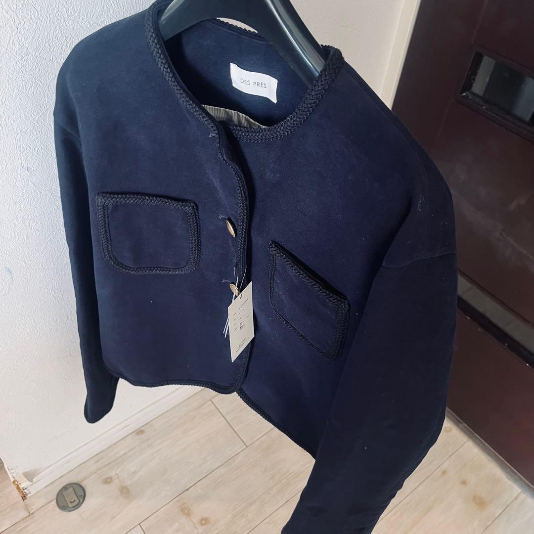 新品☆TOMORROWLAND コットンモールスキン クルーネックジャケット