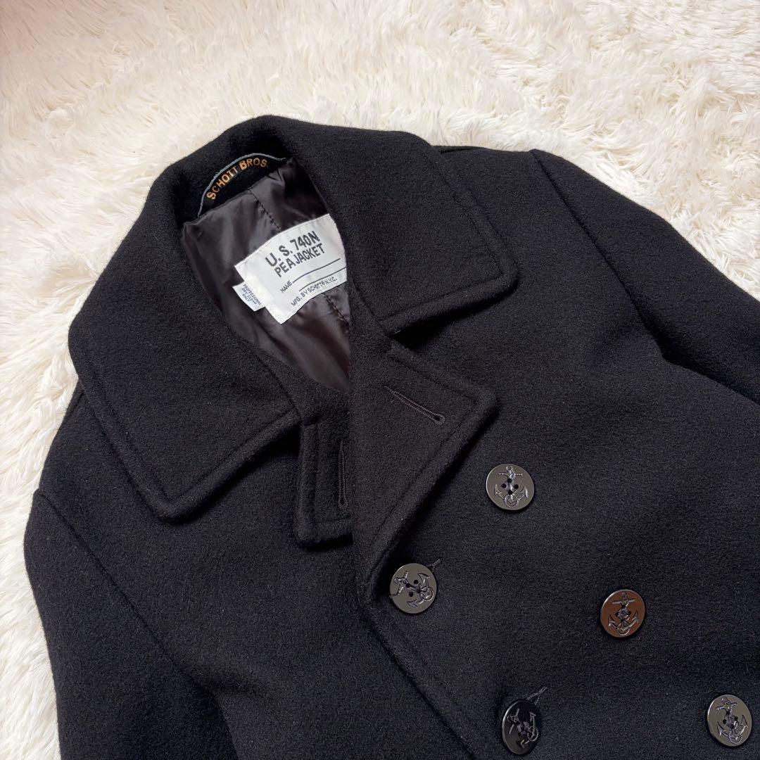 【極美品】Schott 753US Pコート タイト ピーコート　アメリカ製　M