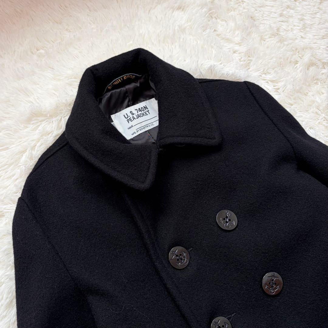 【極美品】Schott 753US Pコート タイト ピーコート　アメリカ製　M